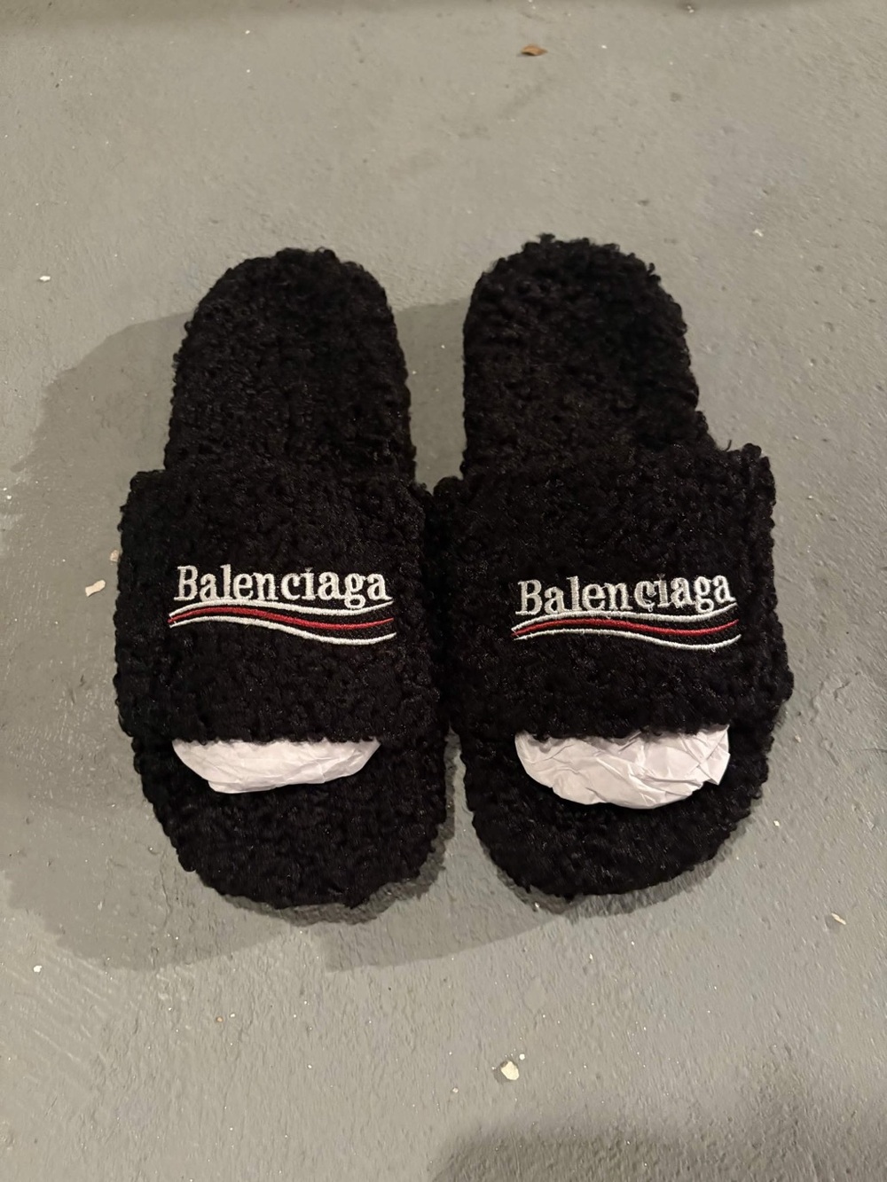 Black Balenciaga Slides
